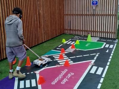 Animation sur la piste de sécurité routière